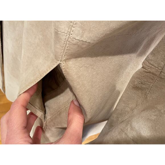 Vintage Liz Claiborne Beige/Tan Suede Blazer / Jacket, Pockets, Size XL - Picture 5 of 14